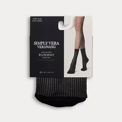 Women's Simply Vera Vera Wang Simple Rib Crew Socks