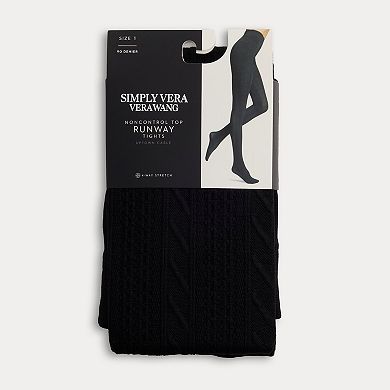 Women's Simply Vera Vera Wang 60 denier Cable Knit Tights