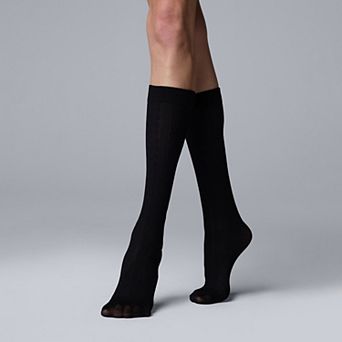 Women's Simply Vera Vera Wang Spaced Cable Knee-High Socks