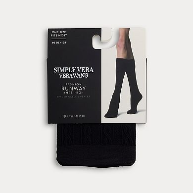 Women's Simply Vera Vera Wang Spaced Cable Knee-High Socks