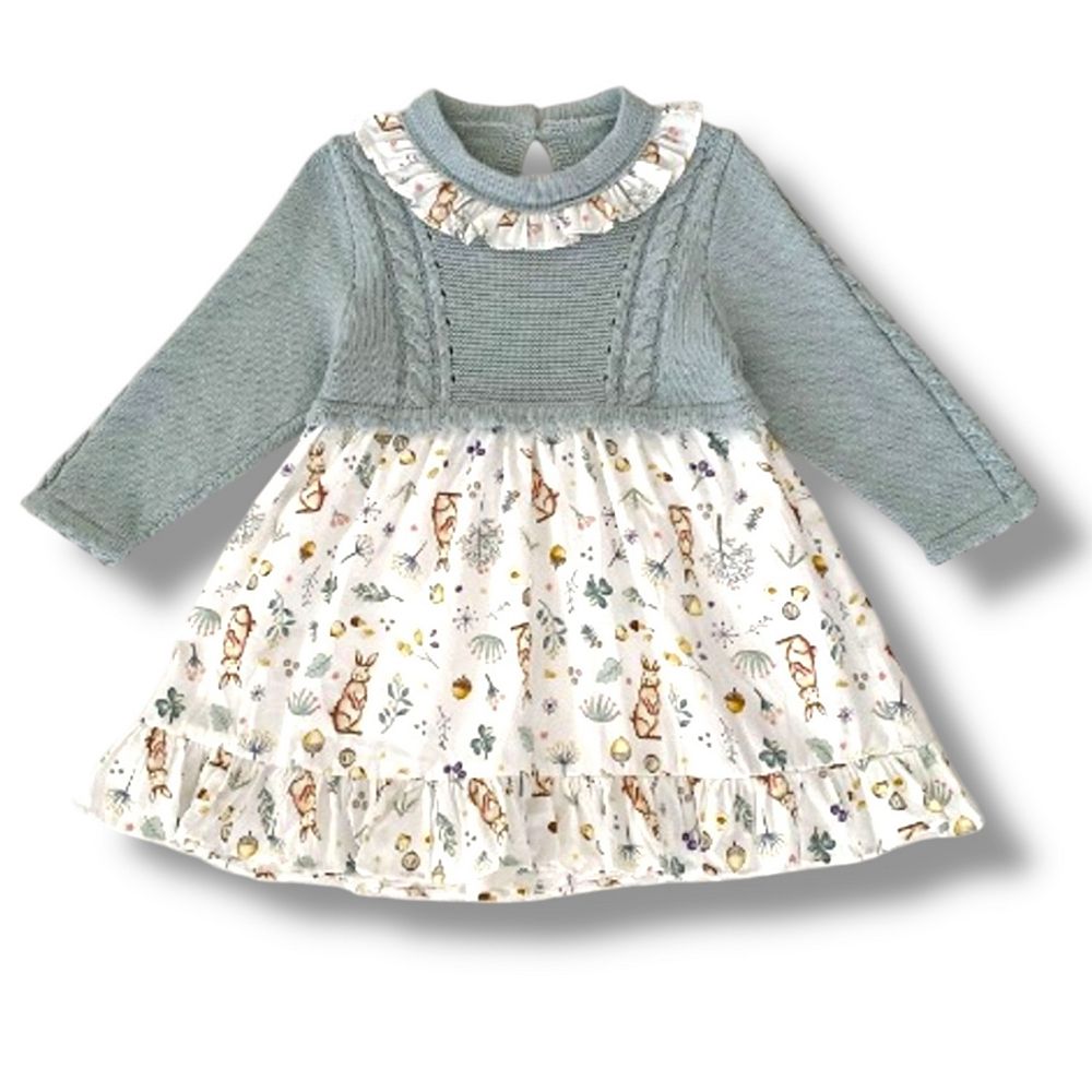 Purple Knitted Bunny Dress for Kids