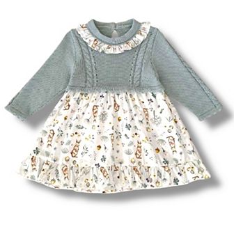 Baby Toddler Girls Knit Woodland Bunny Dress