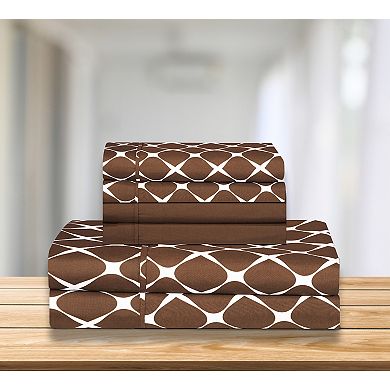 Elegant Comfort Luxury Soft Bloomingdale Pattern Bed Sheet Set