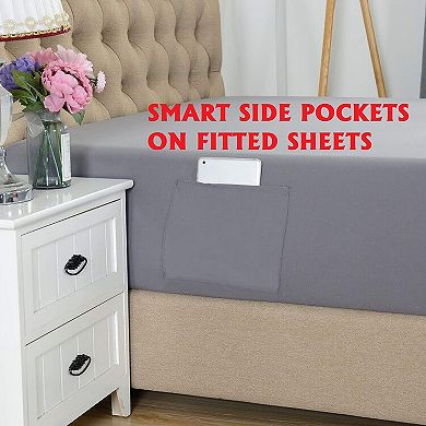 Elegant Comfort Luxury Soft Bloomingdale Pattern Bed Sheet Set