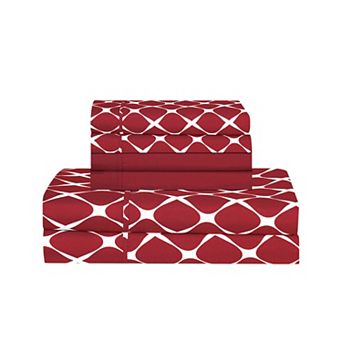 Elegant Comfort Luxury Soft Bloomingdale Pattern Bed Sheet Set