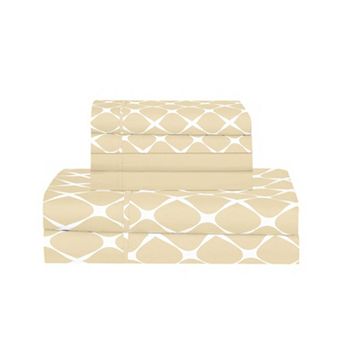 Elegant Comfort Luxury Soft Bloomingdale Pattern Bed Sheet Set