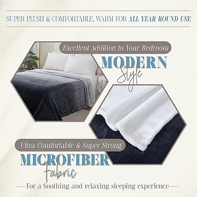 Elegant Comfort Ombre Printed Velvet Touch Fleece Blanket