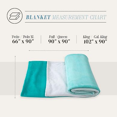 Elegant Comfort Ombre Printed Velvet Touch Fleece Blanket