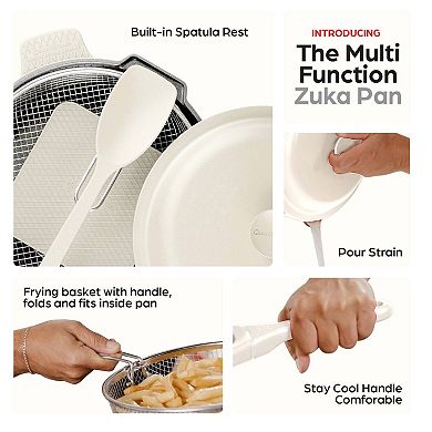 Granitestone Zuka Everyday Pan 6-pc. 10-in. Ceramic 10-in-1 Nonstick Multi-Functional Saute Pan Cookware Set