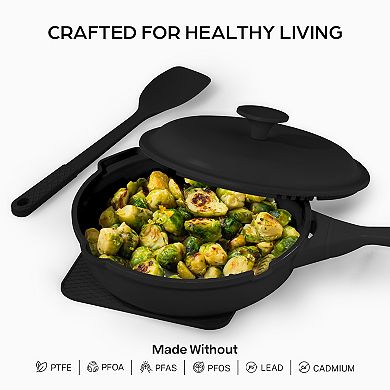 Granitestone Zuka Everyday Pan 6-pc. 12-in. Ceramic 10-in-1 Nonstick Multi-Functional Saute Pan Cookware Set