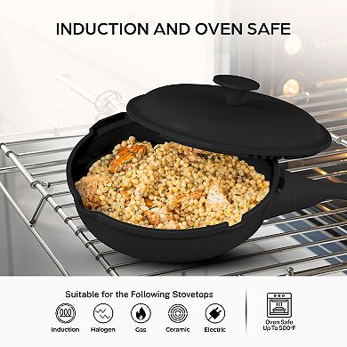Granitestone Zuka Everyday Pan 6-pc. 12-in. Ceramic 10-in-1 Nonstick Multi-Functional Saute Pan Cookware Set