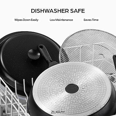 Granitestone Zuka Everyday Pan 6-pc. 12-in. Ceramic 10-in-1 Nonstick Multi-Functional Saute Pan Cookware Set