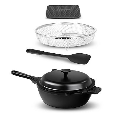 Granitestone Zuka Everyday Pan 6-pc. 12-in. Ceramic 10-in-1 Nonstick Multi-Functional Saute Pan Cookware Set