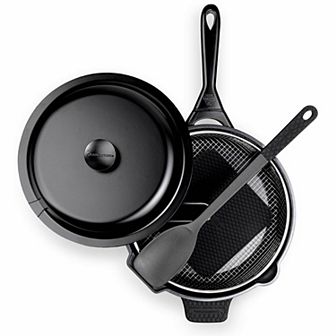 Granitestone Zuka Everyday Pan 6 pc 12 in Ceramic 10-in-1 Nonstick Multi-Functional Saute Pan Cookware Set