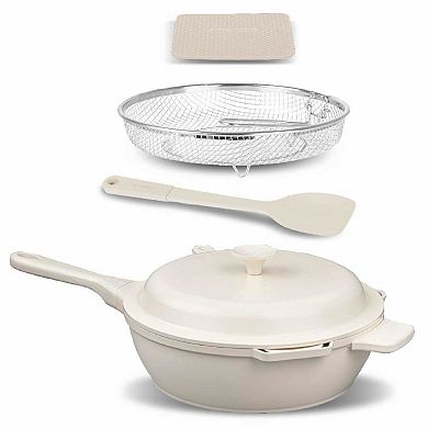 Granitestone Zuka Everyday Pan 6-pc. 8-in. Ceramic 10-in-1 Nonstick Multi-Functional Saute Pan Cookware Set
