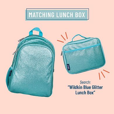 Blue Glitter 15 Inch Backpack