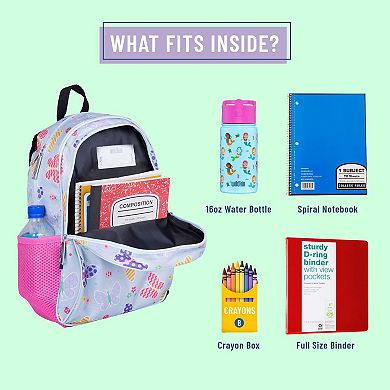 Butterfly Garden Blue 15 Inch Backpack