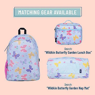 Butterfly Garden Blue 15 Inch Backpack