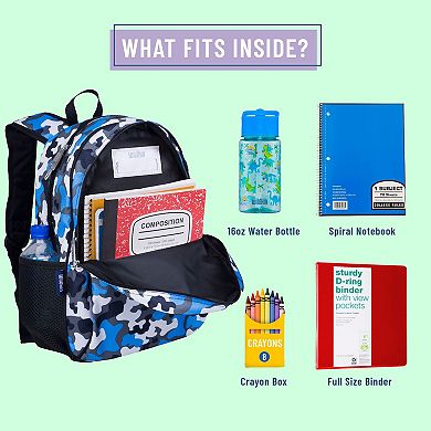 Blue Camo 15 Inch Backpack