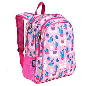Llamas And Cactus Pink 15 Inch Backpack