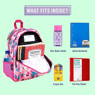 Llamas And Cactus Pink 15 Inch Backpack