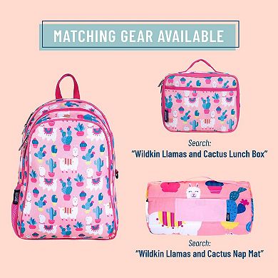 Llamas And Cactus Pink 15 Inch Backpack