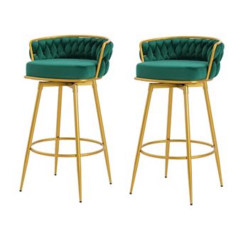 Merax Swivel Counter Height Bar Stools Set of 2