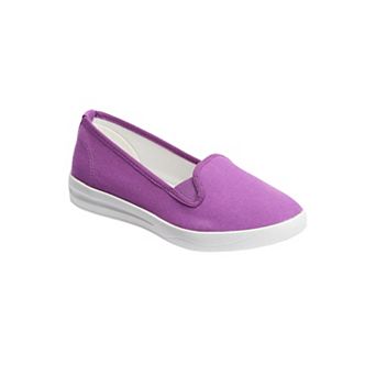 Comfortview Women's The Dottie Cotton Canvas Slip On Sneaker