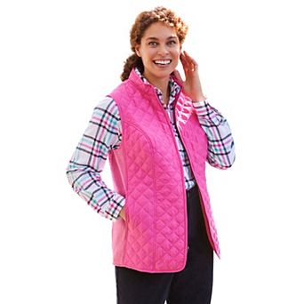 Woman Within Plus Size Zip-Front Quilted Vest