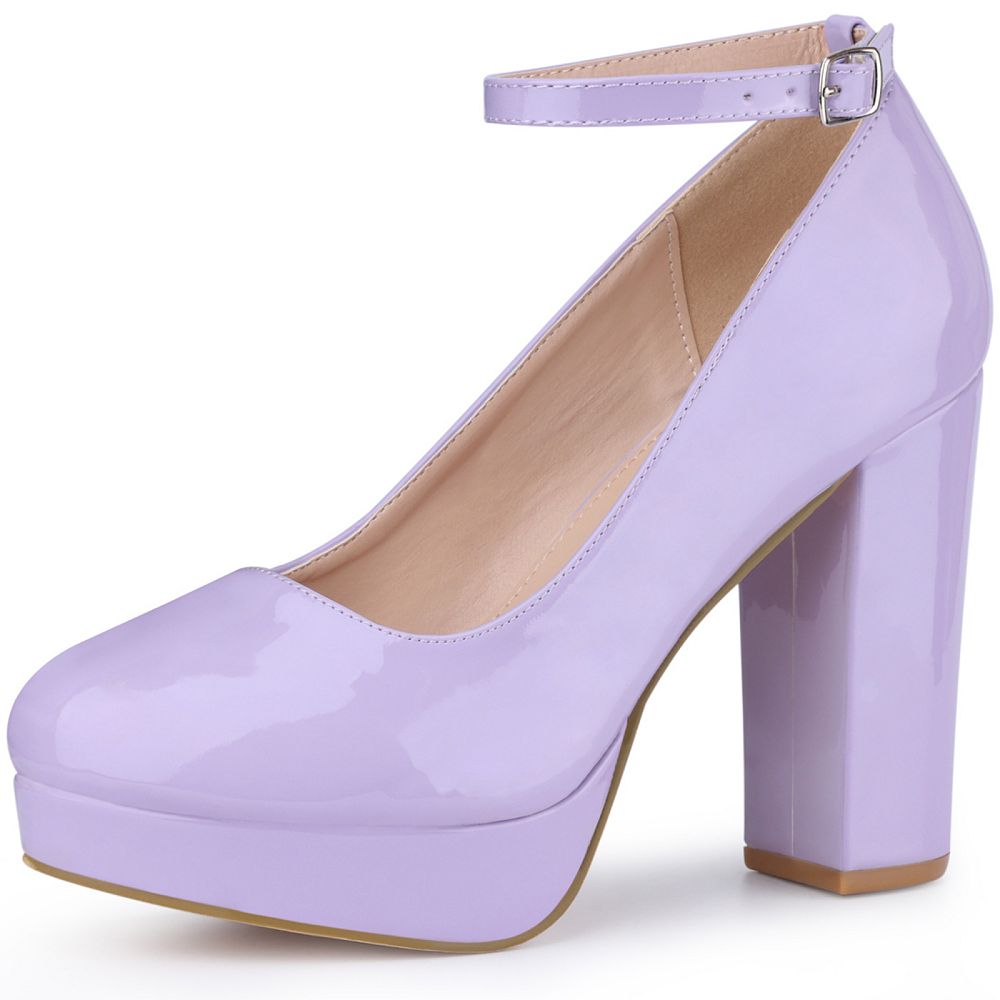 Fanny, Platform chunky heels with ankle strap and cross front