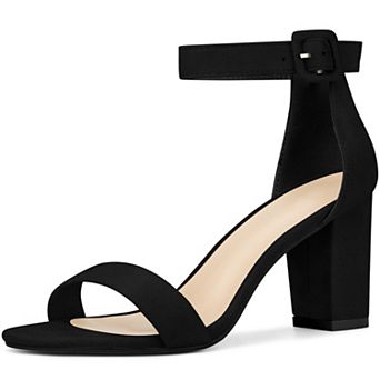 Ankle Strap Open Toe Chunky High Heels Sandals for Women