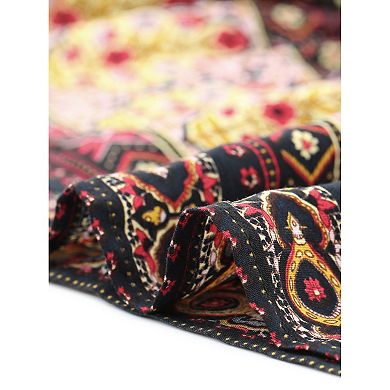 2 Packs Women's Boho Floral Long Sleeves Maxi Dress