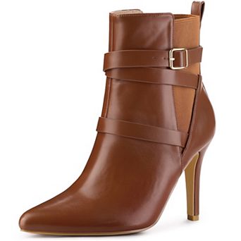 Chelsea Boots Pointy Toe Stiletto High Heel Ankle Boot for Women