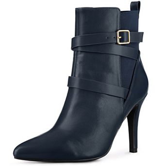 Chelsea Boots Pointy Toe Stiletto High Heel Ankle Boot for Women