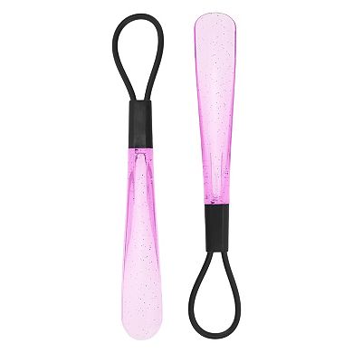 Clear Style Hangable Shoe Horn for Shoe 11.61"x1.5" 1 Pc