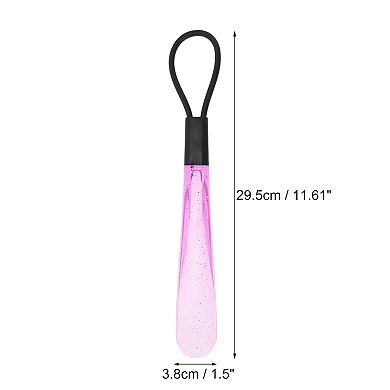 Clear Style Hangable Shoe Horn for Shoe 11.61"x1.5" 1 Pc