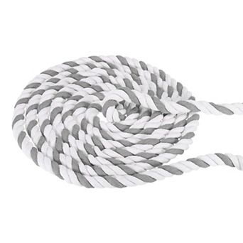 1/2 Inch x 50 Feet Natural Twisted Cotton Rope, 3 Strand Tug of War Rope with Sealing Tape