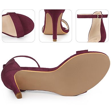 Ankle Straps Open Toe Stiletto High Heels Sandals for Women
