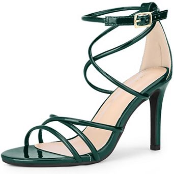 Crisscross Strappy Open Toe Stiletto Heel Sandals for Women