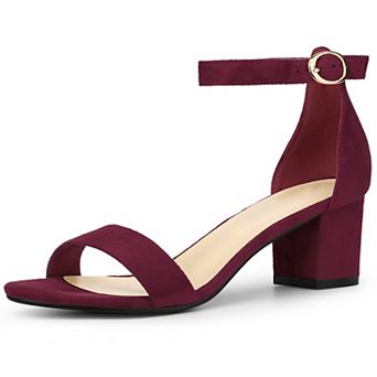 Ankle Strap Open Toe Block Heels Sandals for Women