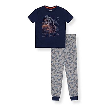 Sleep On It Boys 2 pc Short-Sleeve Jersey Pajama Top and Pajama Pants Set