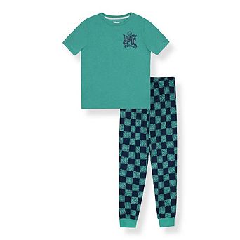Sleep On It Boys 2 pc Short-Sleeve Jersey Pajama Top and Pajama Pants Set
