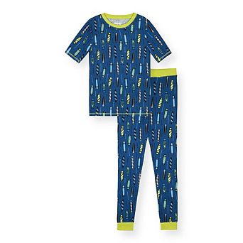 Sleep On It Boys 2 pc Super Soft Jersey Snug-Fit Pajama Top and Pajama Shorts Set