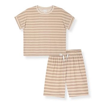 Sleep On It Boys 2 pc Short-Sleeve Terry Pajama Top and Pajama Shorts Set