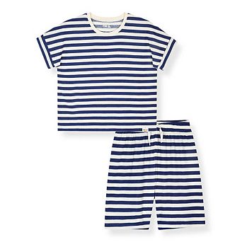 Sleep On It Boys 2 pc Short-Sleeve Terry Pajama Top and Pajama Shorts Set