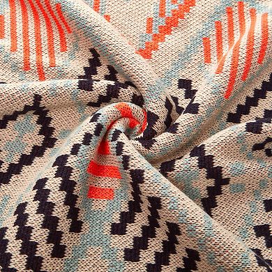 Unikome Boho Knit Throw Blanket 50x60 - Soft Lightweight Vintage Throw Blanket for Sofa Couch Bed