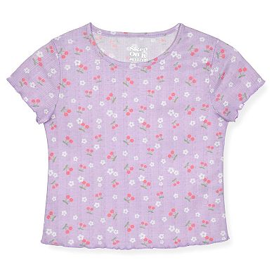 Sleep On It Girls 2-Piece Ribbed Pajama Set Milky Ribbed or Pointelle Fabric