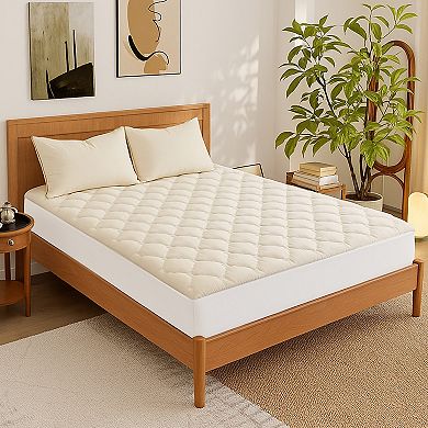 Unikome 100% Organic Cotton Waterproof Mattress Pad - Up to 15 inches deep