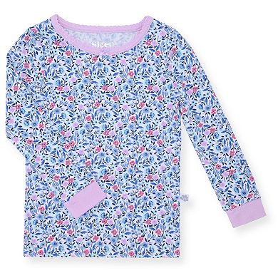 Sleep On It Infant & Toddler Girls 2-Piece Super Soft Jersey Snug-Fit Pajama Set with Matching Socks