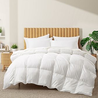 Unikome All Season Comforter Duvet Insert - Natural Down Fiber Comforters with 8 Corner Tabs